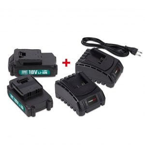 Set 2 acumulatori 18v, 1,5Ah si 2 incarcatoare powerplus Poweb9090