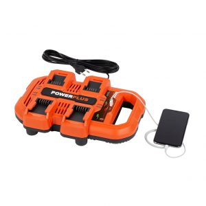 Incarcator acumilatori multifunctional Powerplus POWDP9055, functie incarcare cu USB, 20V/40V