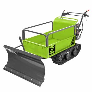 Roaba pe benzina cu senile, basculabila, extensibila, dumper Zipper, ZI-MD300, motor in 4 timpi, accesoriu lama de dezapezire, 4.1kw, 300kg maxim util incarcare, 3.6l rezervor
