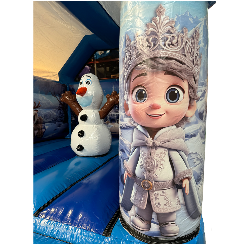 Loc de joaca gonflabil Boing Aframe Midi Snowprincess, 4,8m x 3.8m x 4,8m, 10 locuri, 140 kg, garantie 2 ani, compresor inclus - imagine 9