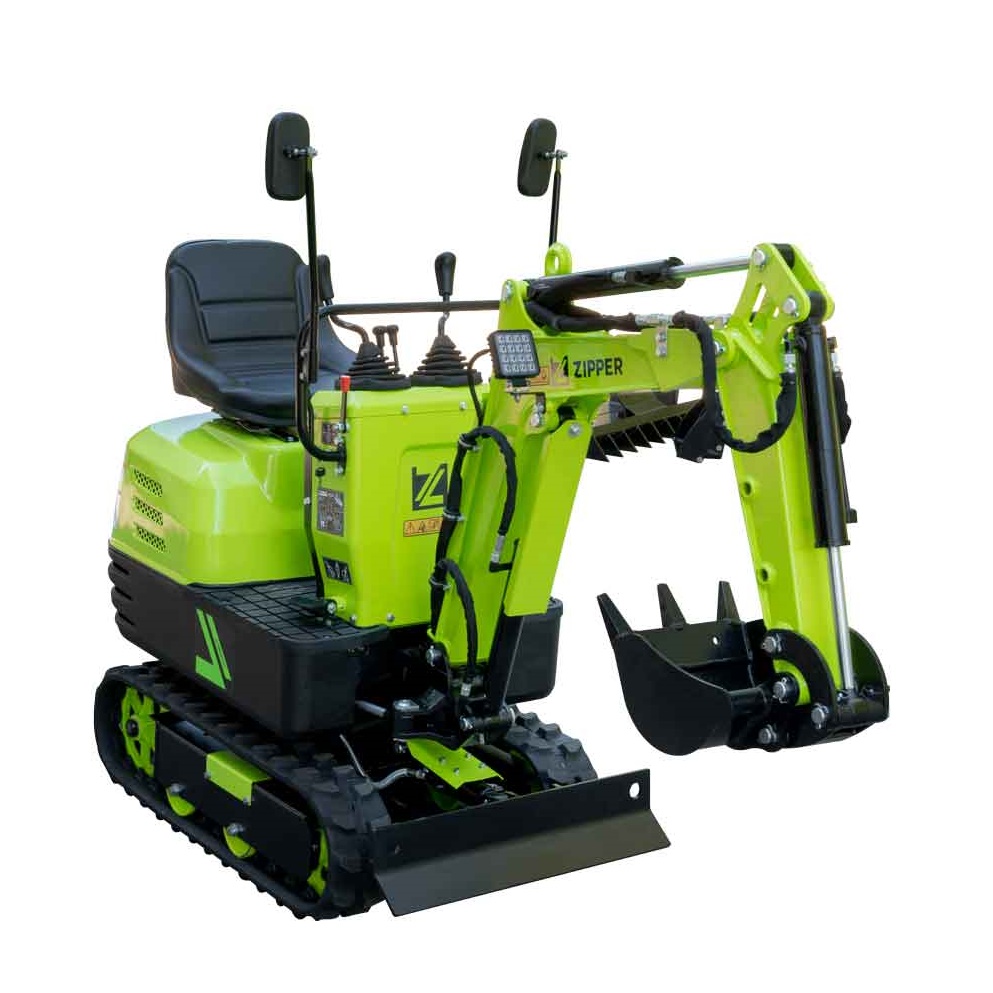 Miniexcavator Zipper ZI-MBGS600, 6,3kW, benzina, 560kg, 5 accesorii incluse, dimensiuni 2210x690x1585mm, putere brat 8kN